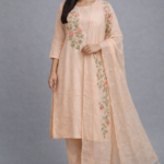 Blush Bloom Mul Chanderi 3-Piece Set
