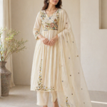 Ivory Meadow Mul Chanderi Set