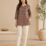 AAVI Crimson Heritage Cotton Short Top