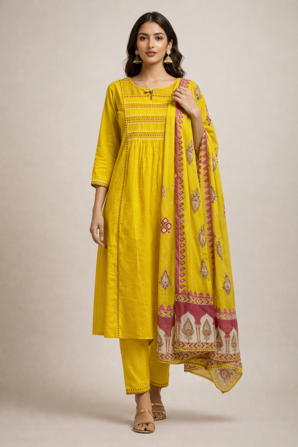 6C86667C-5B73-41DA-B7B8-3A4D17CAB179 Sunshine Mustard Cotton Comfort Set - Image 1