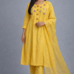 Sunshine Bloom Mul Chanderi Set