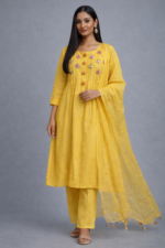 Sunshine Bloom Mul Chanderi Set