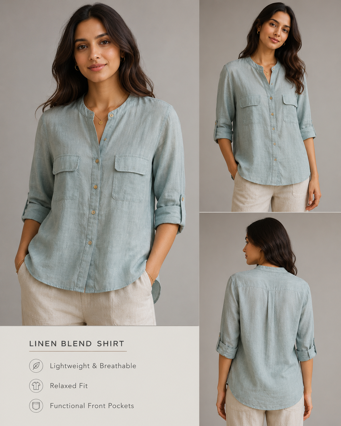9016A60E-A985-48A9-B5E9-D7652A8EDEF4 Serene Linen Blend Shirt - Image 1