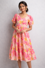 Candy Bloom Kota Midi Frock