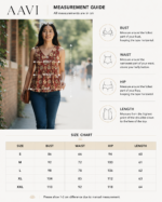AAVI Crimson Bloom Cotton Peplum Top - Image 2