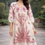 Ivory Rouge Embroidered Tunic Dress