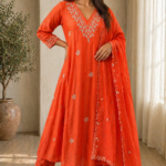 Sindoor Glow Mul Chanderi Set