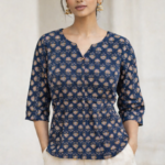 AAVI Midnight Bloom Cotton Top