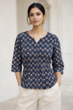 AAVI Midnight Bloom Cotton Top