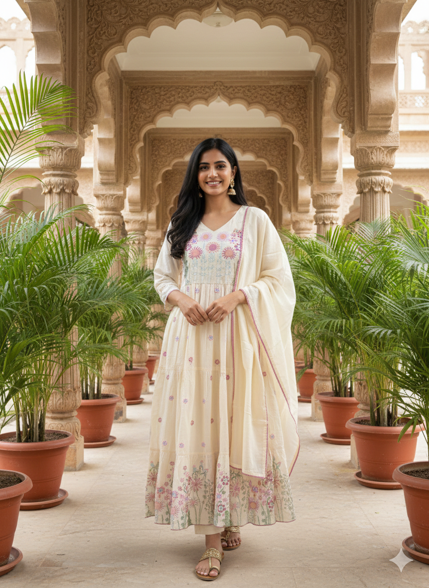 IMG_1420 Ivory Bloom Cotton Set - Image 1