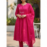 Rani Pink Mul Chanderi Grace Set