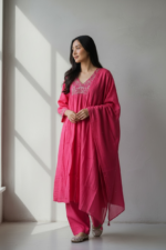 Rose Blush Mul Chanderi Set