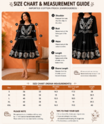 Midnight Charm Embroidered Cotton Dress - Image 2