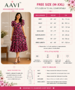 Midnight Blossom Georgette Midi Dress - Image 2
