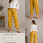 Golden Harvest Linen Pleated Pants