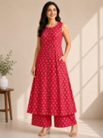 Ruby Blossom Cotton Co-Ord Set