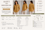 Golden Meadow Embroidered Linen Shirt - Image 2