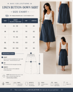 Midnight Charm Button-Down Midi Skirt - Image 2