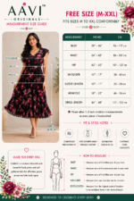 Midnight Rose Georgette Midi Frock - Image 2
