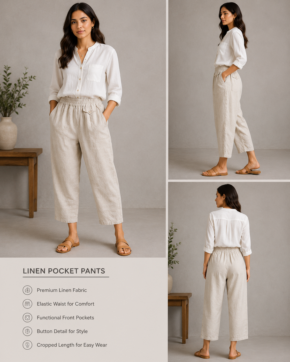 6DD0573C-9A93-41AC-A7F3-672AE80B7825 Natural Ease Linen Pocket Pants - Image 1