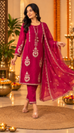 Ruby Royale Mul Cotton 3-Piece Suit Set - Image 3