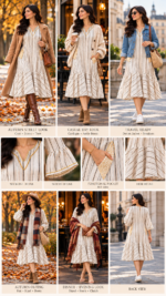 Desert Breeze Striped Cotton Dress - Image 4