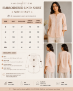 Blush Blossom Embroidered Linen Shirt - Image 2