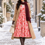 Blush Blossom Georgette Midi Frock