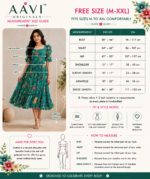 Emerald Bloom Linen Midi Frock - Image 2