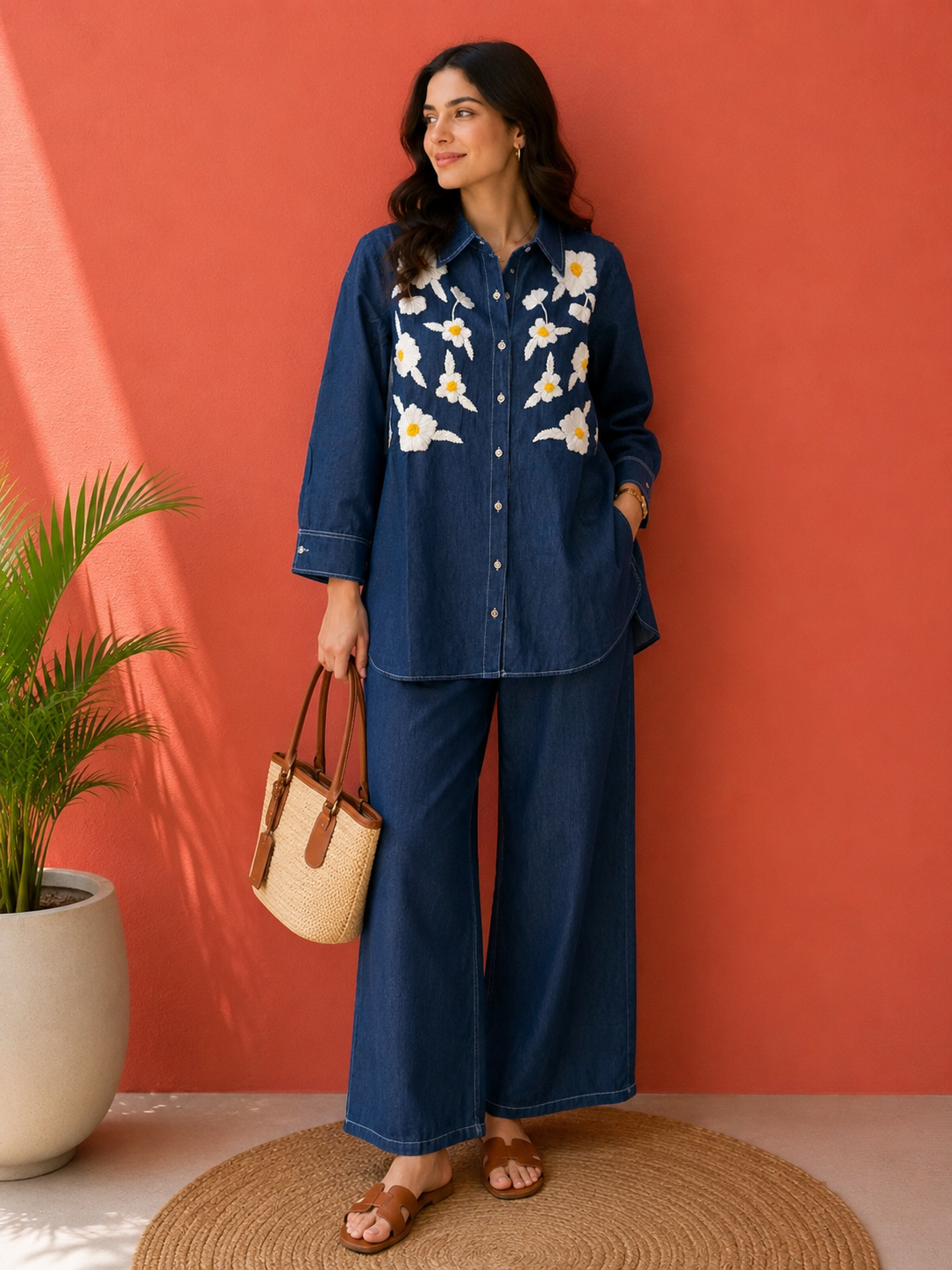 C18288D7-FD8D-42F9-BBD9-69B36E58D92F Daisy Meadow Denim Co-ord Set - Image 1