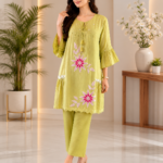 Lime Blossom Mul Chanderi Co-ord Set
