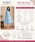 Sky Blossom Mul Chanderi Midi Dress - Image 2