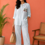 Sky Bloom Cotton Co-ord Set