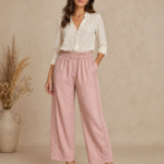 Blush Breeze Linen Wide-Leg Pants