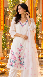 Blush Bloom Kora Cotton 3-Piece Suit Set - Image 4