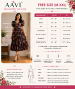 Midnight Rose Georgette Midi Dress - Image 2