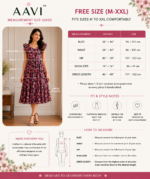 Midnight Garden Floral Georgette Midi Dress - Image 2
