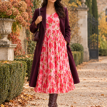 Blush Rose Georgette Midi Dress
