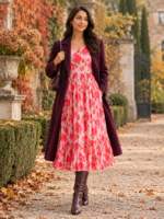 Blush Rose Georgette Midi Dress